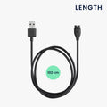 kwmobile USB Cable Charger compatible with Garmin Venu 2 Plus / Fenix 7 / Fenix 5 / Forerunner 745 935 945 45 245 / Instinct Charging Cable - Smart Watch Replacement Cable - Fitness Tracker Charging Cable