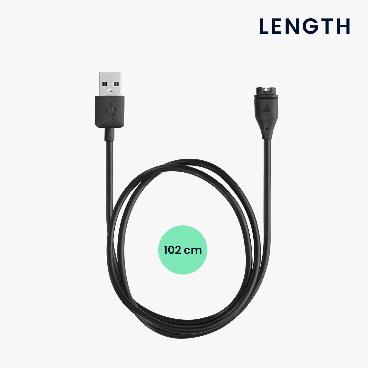 kwmobile USB Cable Charger compatible with Garmin Venu 2 Plus / Fenix 7 / Fenix 5 / Forerunner 745 935 945 45 245 / Instinct Charging Cable - Smart Watch Replacement Cable - Fitness Tracker Charging Cable