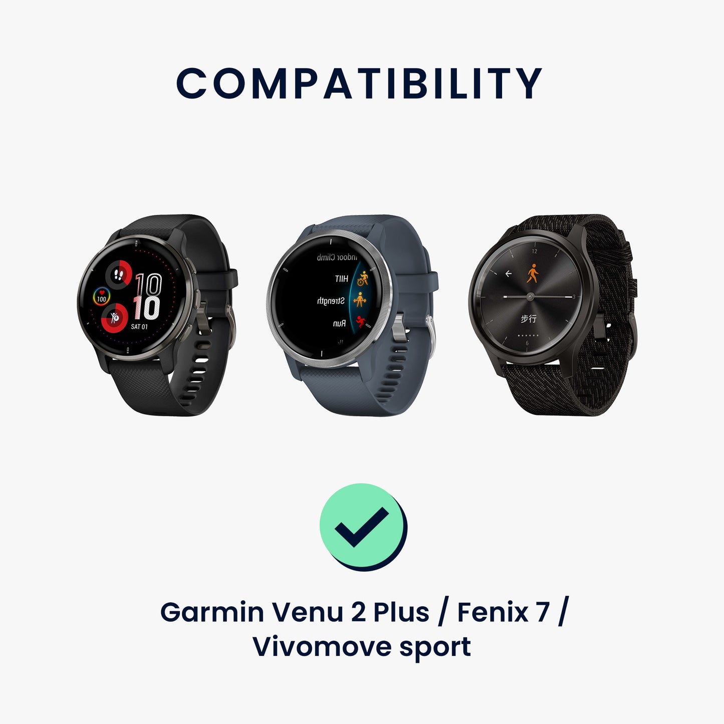 kwmobile USB Cable Charger compatible with Garmin Venu 2 Plus / Fenix 7 / Fenix 5 / Forerunner 745 935 945 45 245 / Instinct Charging Cable - Smart Watch Replacement Cable - Fitness Tracker Charging Cable