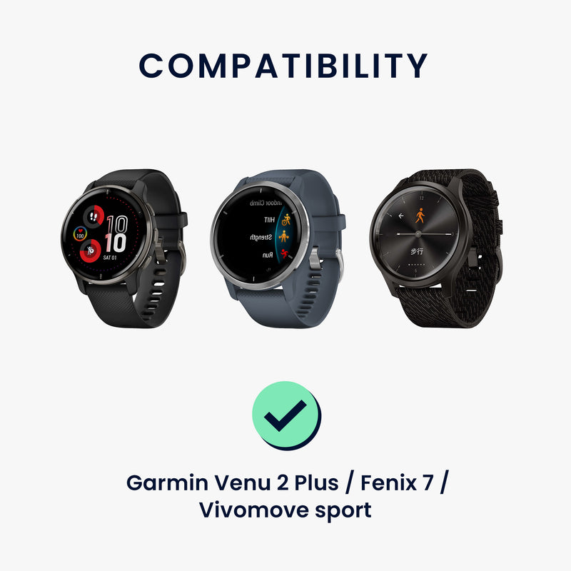 kwmobile USB Cable Charger compatible with Garmin Venu 2 Plus / Fenix 7 / Fenix 5 / Forerunner 745 935 945 45 245 / Instinct Charging Cable - Smart Watch Replacement Cable - Fitness Tracker Charging Cable