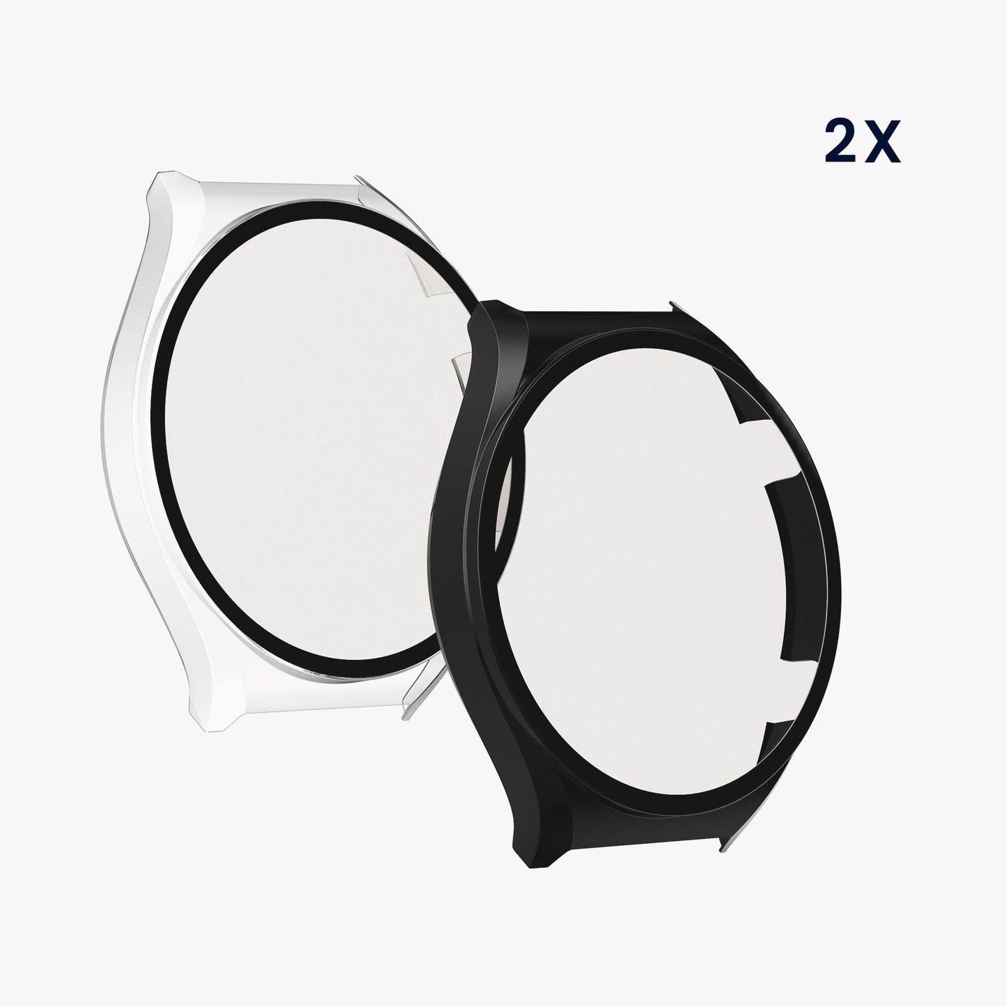 kwmobile Glass Case for Xiaomi Watch S1 Protective Cover Full-Body Fitness Tracker Case Set