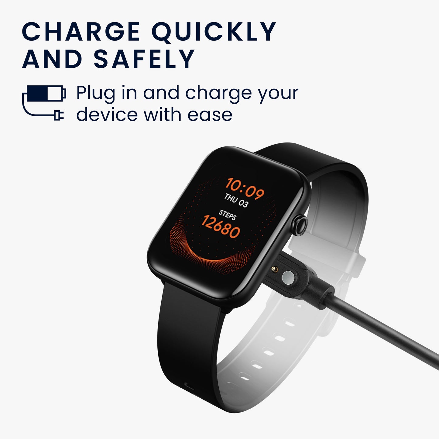kwmobile USB Cable Charger compatible with Ticwatch GTH / Oppo Watch Free Charging Cable Smartwatch Replacement Cable Fitness Tracker Charging Cable
