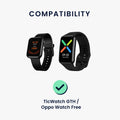 kwmobile USB Cable Charger compatible with Ticwatch GTH / Oppo Watch Free Charging Cable Smartwatch Replacement Cable Fitness Tracker Charging Cable