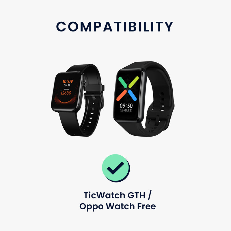 kwmobile USB Cable Charger compatible with Ticwatch GTH / Oppo Watch Free Charging Cable Smartwatch Replacement Cable Fitness Tracker Charging Cable