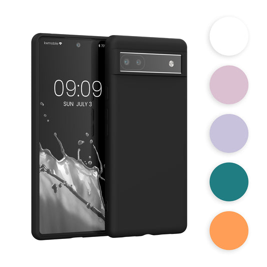 kwmobile Hülle kompatibel mit Google Pixel 6a Hülle - weiches TPU Silikon Case - Cover geeignet für kabelloses Laden - Neon Pink Neon Pink  