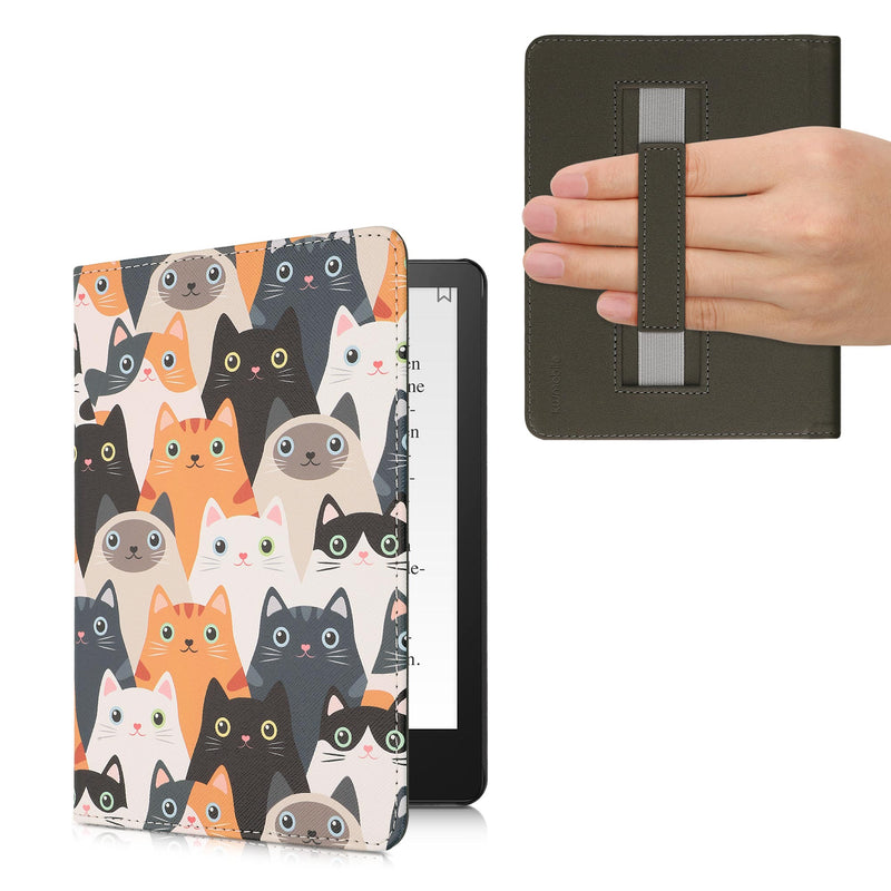 kwmobile Folding Case Compatible with Amazon Kindle Paperwhite 11th Generation 2021 Case - Flip Case for Kindle Paperwhite with Hand Strap