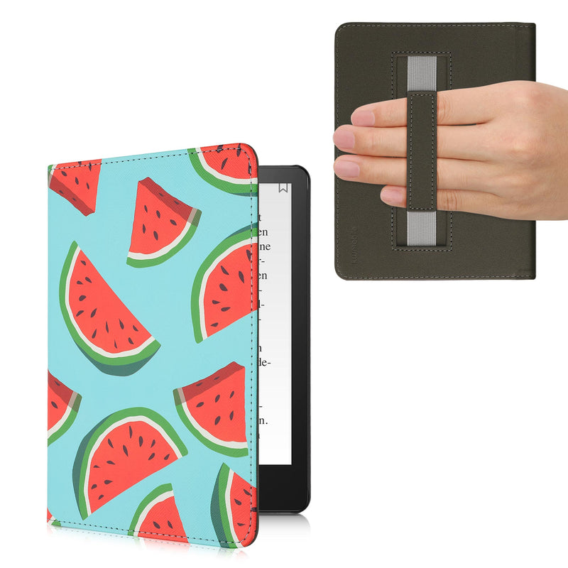kwmobile Folding Case Compatible with Amazon Kindle Paperwhite 11th Generation 2021 Case - Flip Case for Kindle Paperwhite with Hand Strap