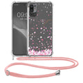 kwmobile Necklace Case compatible with Xiaomi Redmi Note 10 5G - Silicone Cover with Lanyard