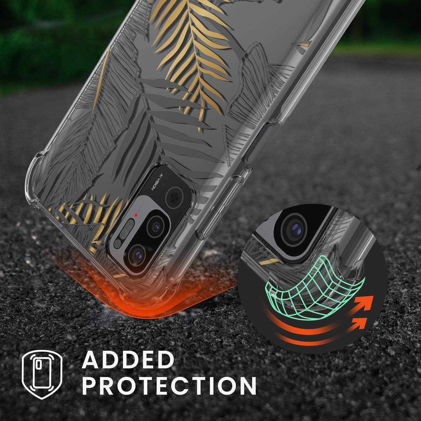 kwmobile Necklace Case compatible with Xiaomi Redmi Note 10 5G - Silicone Cover with Lanyard