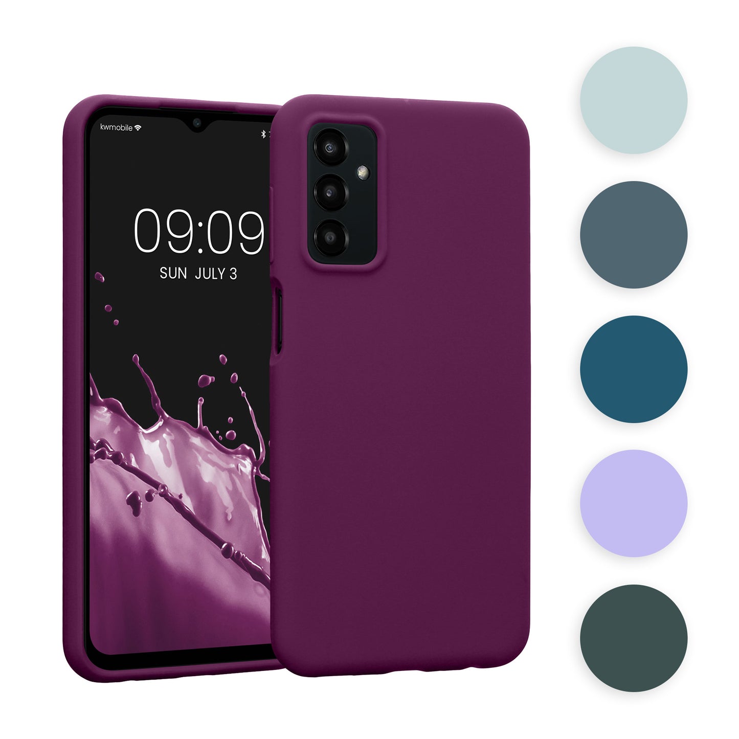 kwmobile Hülle kompatibel mit Samsung Galaxy M23 5G Hülle - Silikon Handy Case - Handyhülle weiche Oberfläche - kabelloses Laden - Petrol matt Petrol matt  