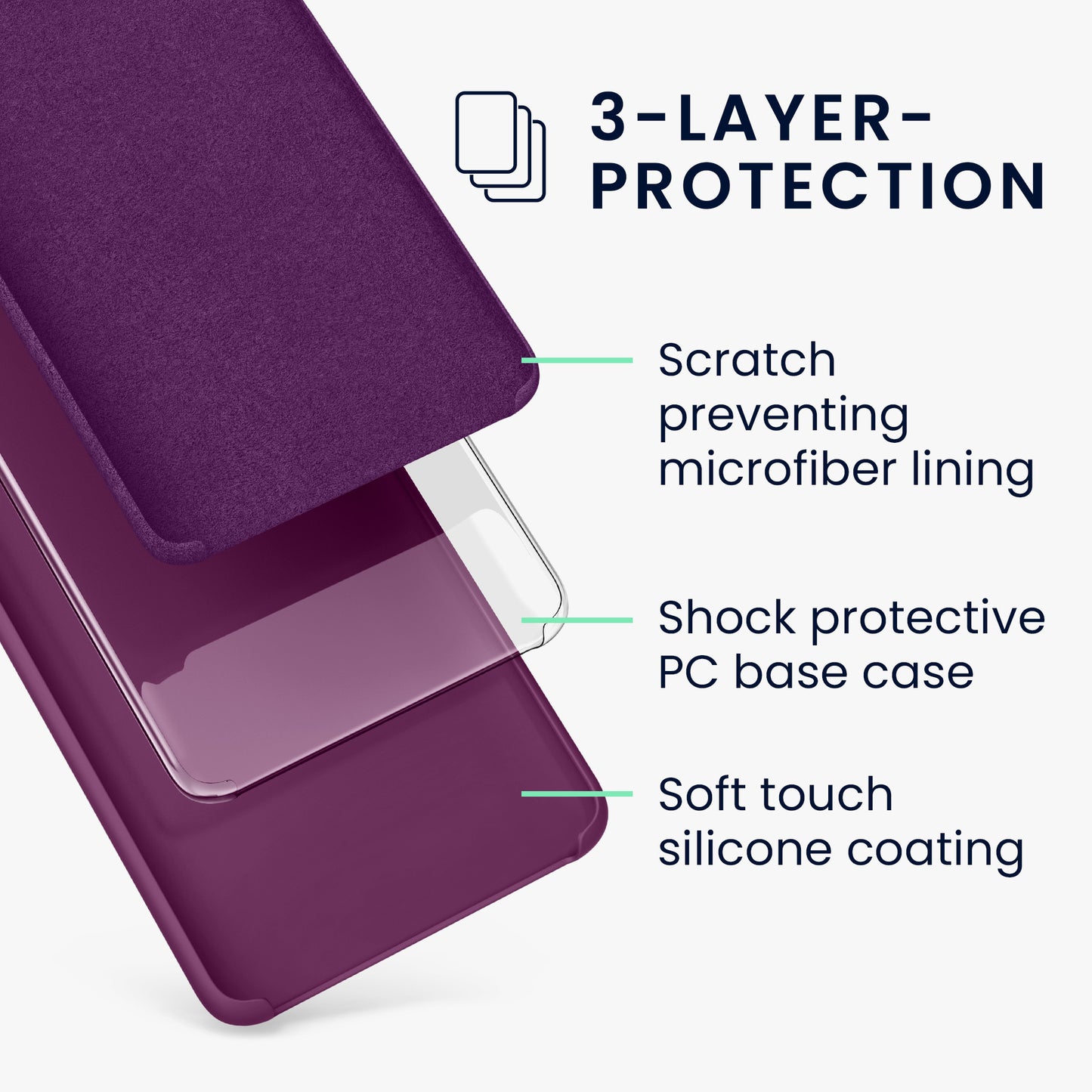 Rubberised Silicone Case for Samsung Galaxy M23 5G in Dark Slate