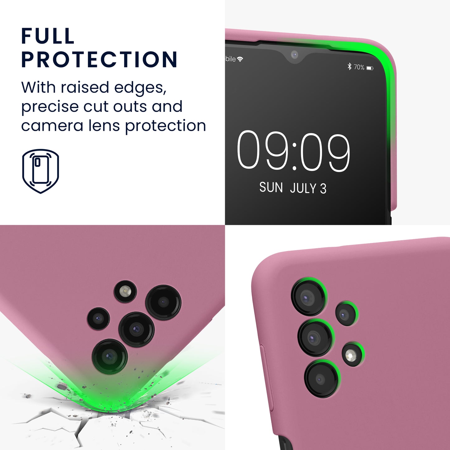 kwmobile Case Compatible with Samsung Galaxy A13 4G - Phone Cover - Cell Phone Case
