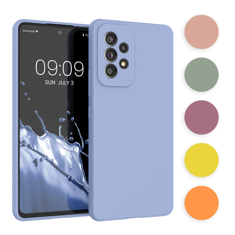 kwmobile Hülle kompatibel mit Samsung Galaxy A53 5G Hülle - Silikon Handy Case - Handyhülle weiche Oberfläche - kabelloses Laden - Pastell Koralle Pastell Koralle  
