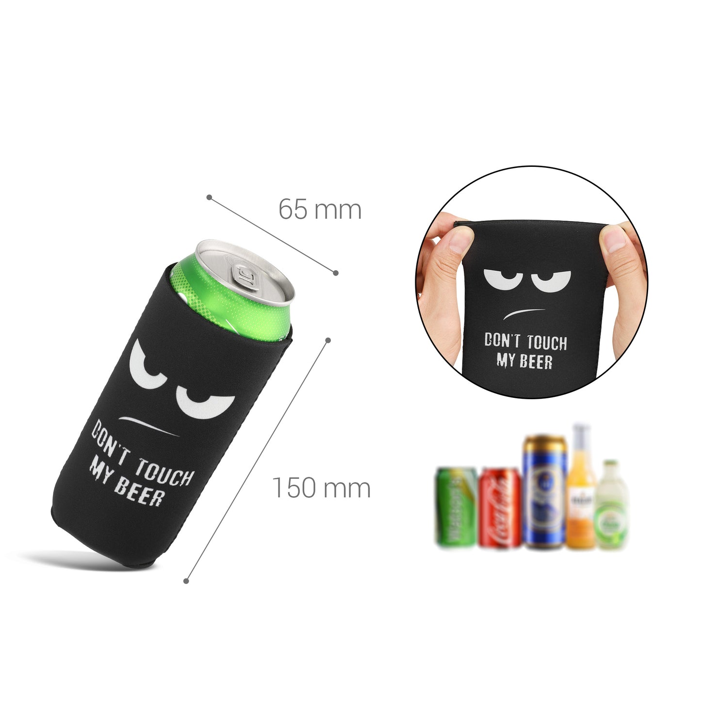 kwmobile 2x 500ml Can Cooler for Beer Cans and Other Beverage Cans