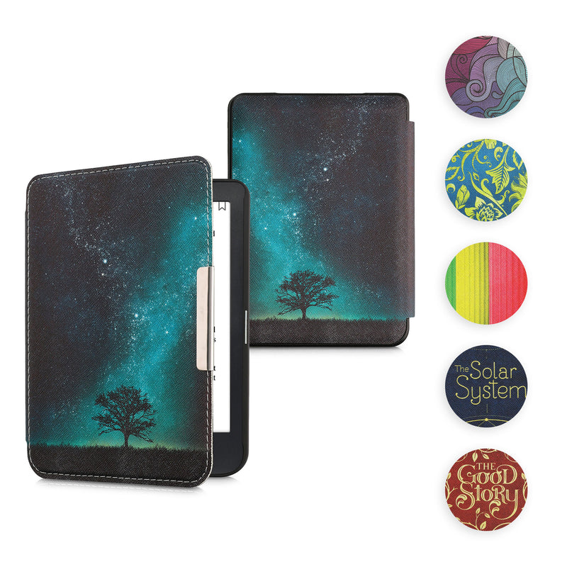 kwmobile Klapphülle kompatibel mit Kobo Clara HD Hülle - Flipcase für den eReader mit Handschlaufe - Buchcover Good Story Gelb Orange Rot Gelb  [dsg06]