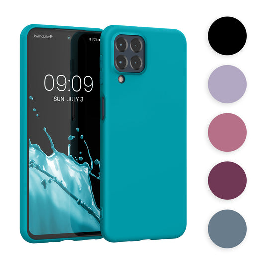 kwmobile Hülle kompatibel mit Samsung Galaxy M53 5G Hülle - weiches TPU Silikon Case - Cover geeignet für kabelloses Laden - Bordeaux Violett Bordeaux Violett  