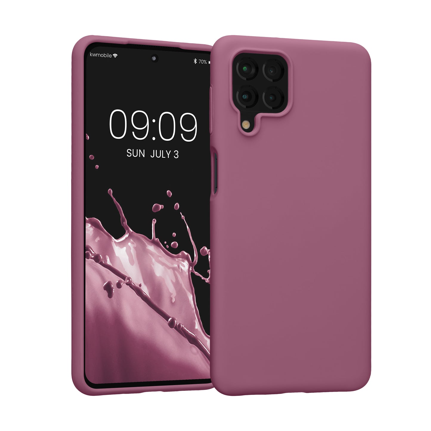 Rubberized Silicone Case for Samsung Galaxy M53 5G in Black
