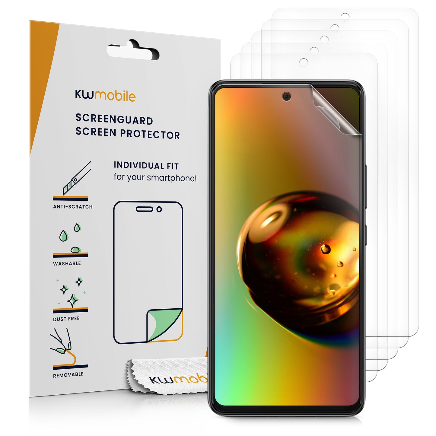 kwmobile 6x Displayschutzfolie kompatibel mit Samsung Galaxy A53 5G Folie - klare Schutzfolien Set in transparent Transparent  