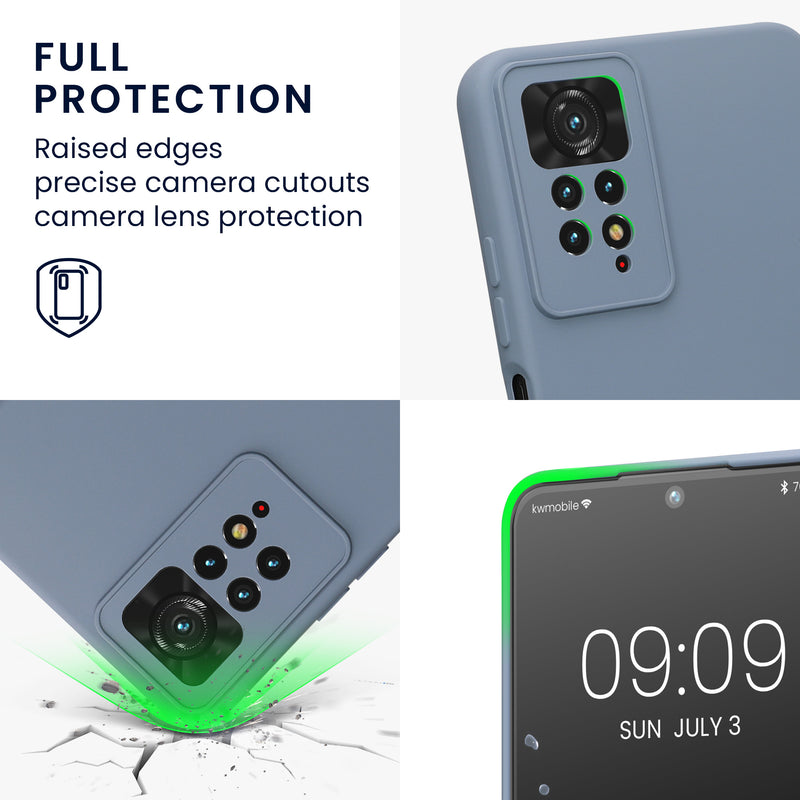 kwmobile Slim Case Compatible with Xiaomi Redmi Note 11 Pro / Note 11 Pro (5G) / Note 12 Pro (4G) Cover - Silicone Phone Case