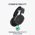 kwmobile Ear Pads for SteelSeries Arctis 3 / Arctis 5 / Arctis 7 / Arctis 9 / Arctis 9X Ear Cushions Replacement Headphone Spare Parts Over Ear Headphones
