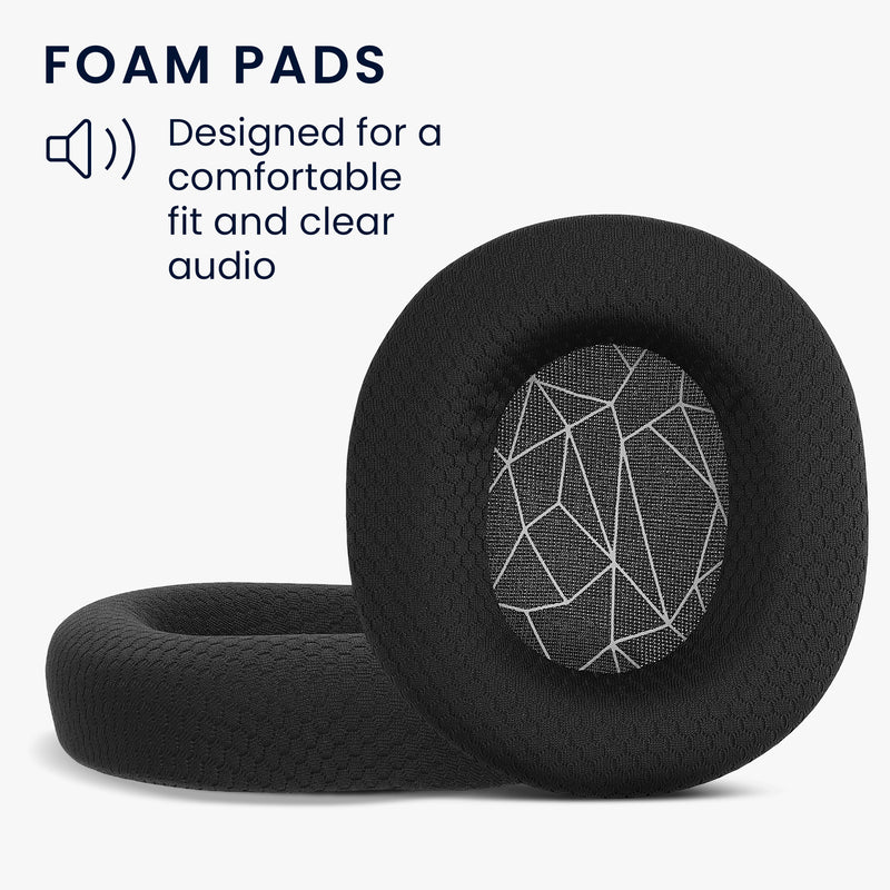 kwmobile Ear Pads for SteelSeries Arctis 3 / Arctis 5 / Arctis 7 / Arctis 9 / Arctis 9X Ear Cushions Replacement Headphone Spare Parts Over Ear Headphones