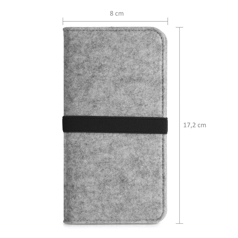 kwmobile Smartphone Pouch with Elastic Band Protective Bag 17.2 x 8 cm Internal Dimensions