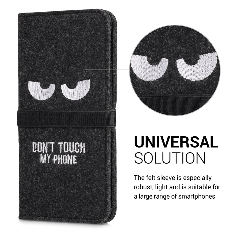 kwmobile Pouch for Smartphones with Elastic Band Protective Case Dandelion Love 17.2 x 8 cm Inner Dimensions
