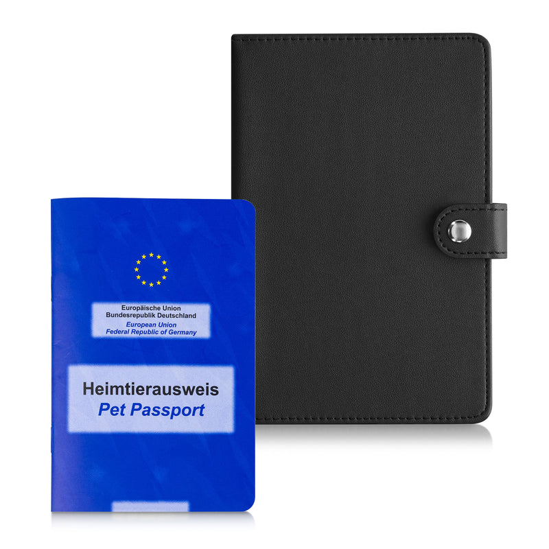 kwmobile Vaccination Pass Holder for Animals Protective Cover for EU Pet Passport Pet Vaccination Card Cover Faux Leather compatible with German Pet Vaccination Card