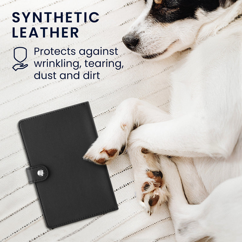 kwmobile Vaccination Pass Holder for Animals Protective Cover for EU Pet Passport Pet Vaccination Card Cover Faux Leather compatible with German Pet Vaccination Card