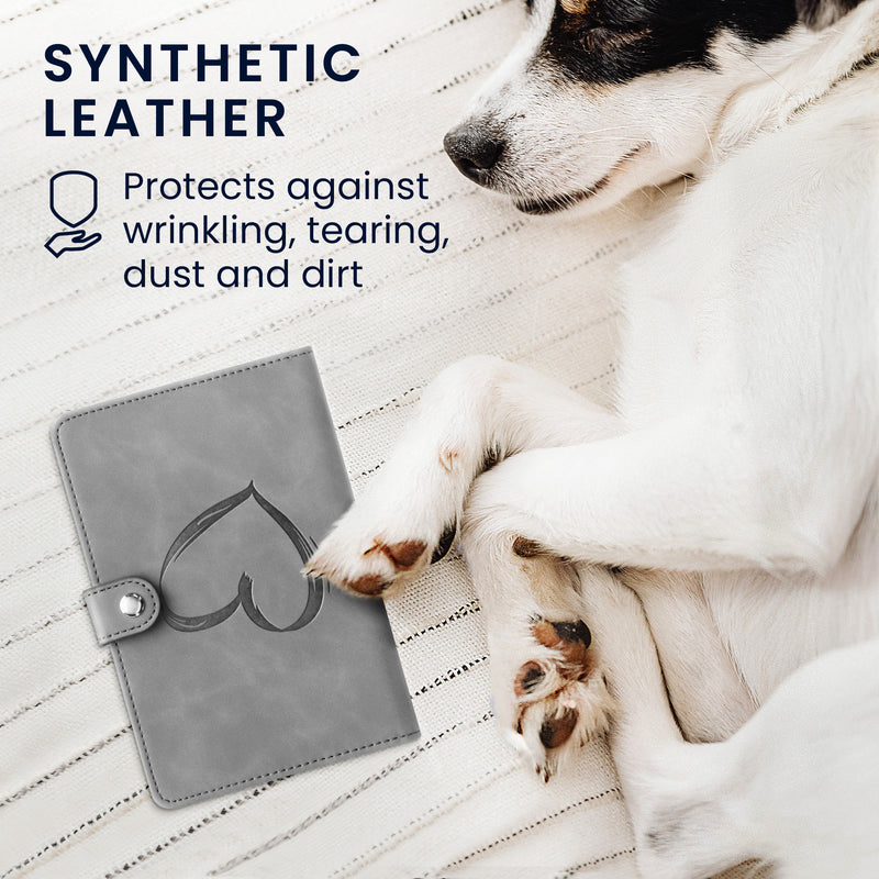 kwmobile Pet Passport Cover for Animals Protective Sleeve for EU Pet Passport Pet Vaccination Card Cover Faux Leather