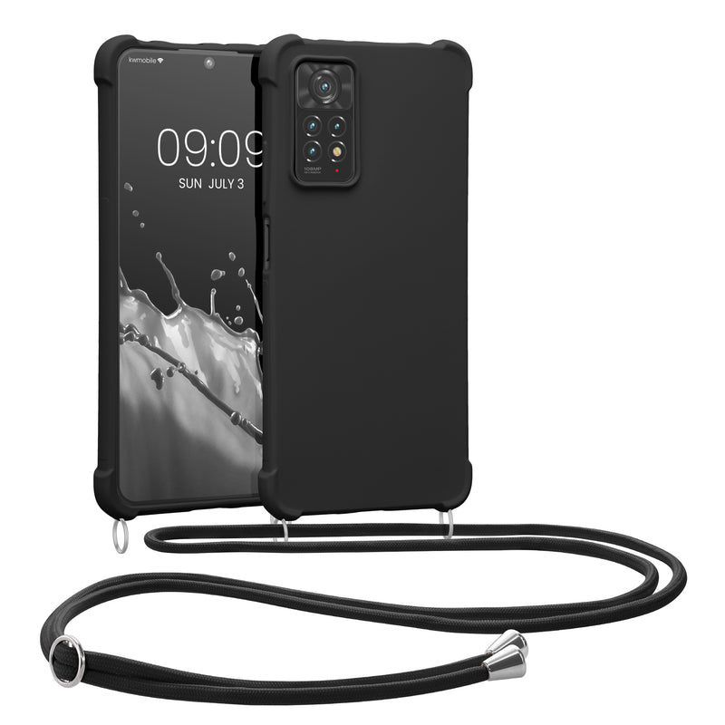 kwmobile Necklace Case compatible with Xiaomi Redmi Note 11 Pro / Note 11 Pro (5G) / Note 12 Pro (4G) - Cover with Lanyard - Silicone Protective Case
