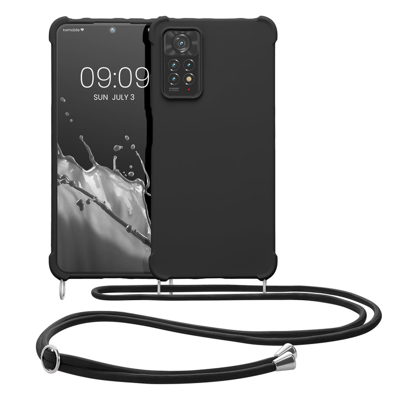 kwmobile Necklace Case compatible with Xiaomi Redmi Note 11 Pro / Note 11 Pro (5G) / Note 12 Pro (4G) - Cover with Lanyard - Silicone Protective Case