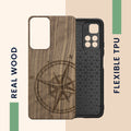 Wooden Hard Case with TPU Bumper for Xiaomi Redmi Note 11 Pro+ 5G / Note 11 Pro Plus 5G Wood Japanese Wave