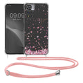 kwmobile Necklace Case compatible with Xiaomi Redmi Note 11 Pro+ 5G / Note 11 Pro Plus 5G Cover Silicone Case with Lanyard Transparent Cherry Blossom Petals