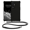 kwmobile Necklace Case compatible with Oppo Find X3 Neo - Cover with Lanyard - Silicone Protective Case