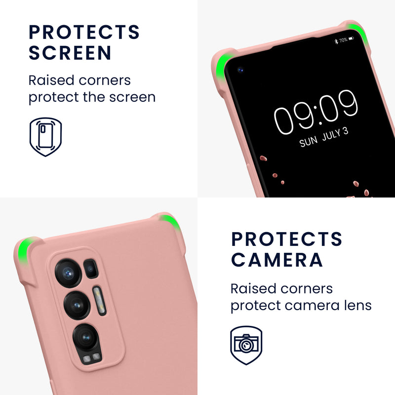 kwmobile Necklace Case compatible with Oppo Find X3 Neo - Cover with Lanyard - Silicone Protective Case
