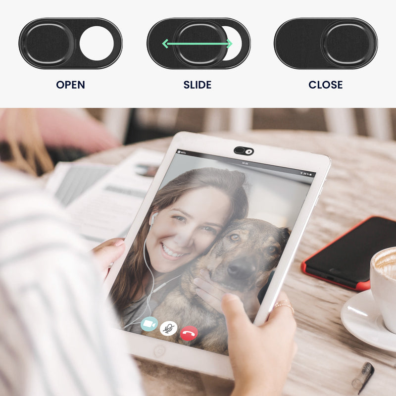 kwmobile Webcam Cover for Tablet Laptop Notebook etc. - 3x Ultra-Thin Camera Cover - Metal Protective Slider