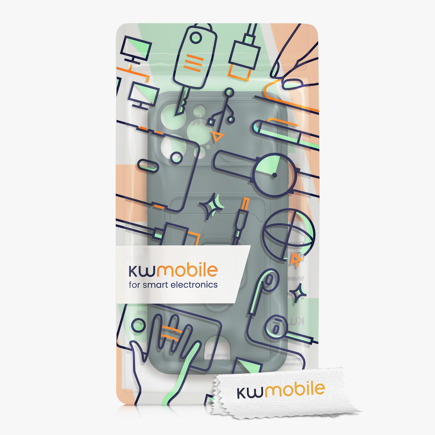 kwmobile Case compatible with Apple iPhone 12 Pro Max - Soft Case with Camera Protection - Card Slot