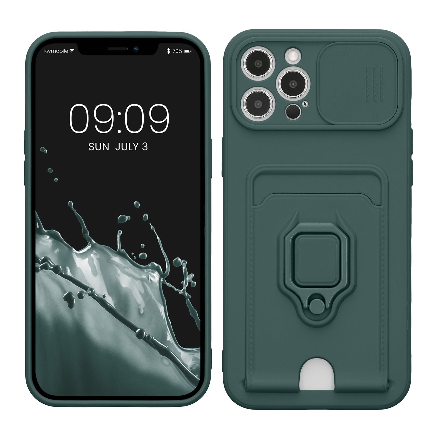 kwmobile Case compatible with Apple iPhone 12 Pro Max - Soft Case with Camera Protection - Card Slot