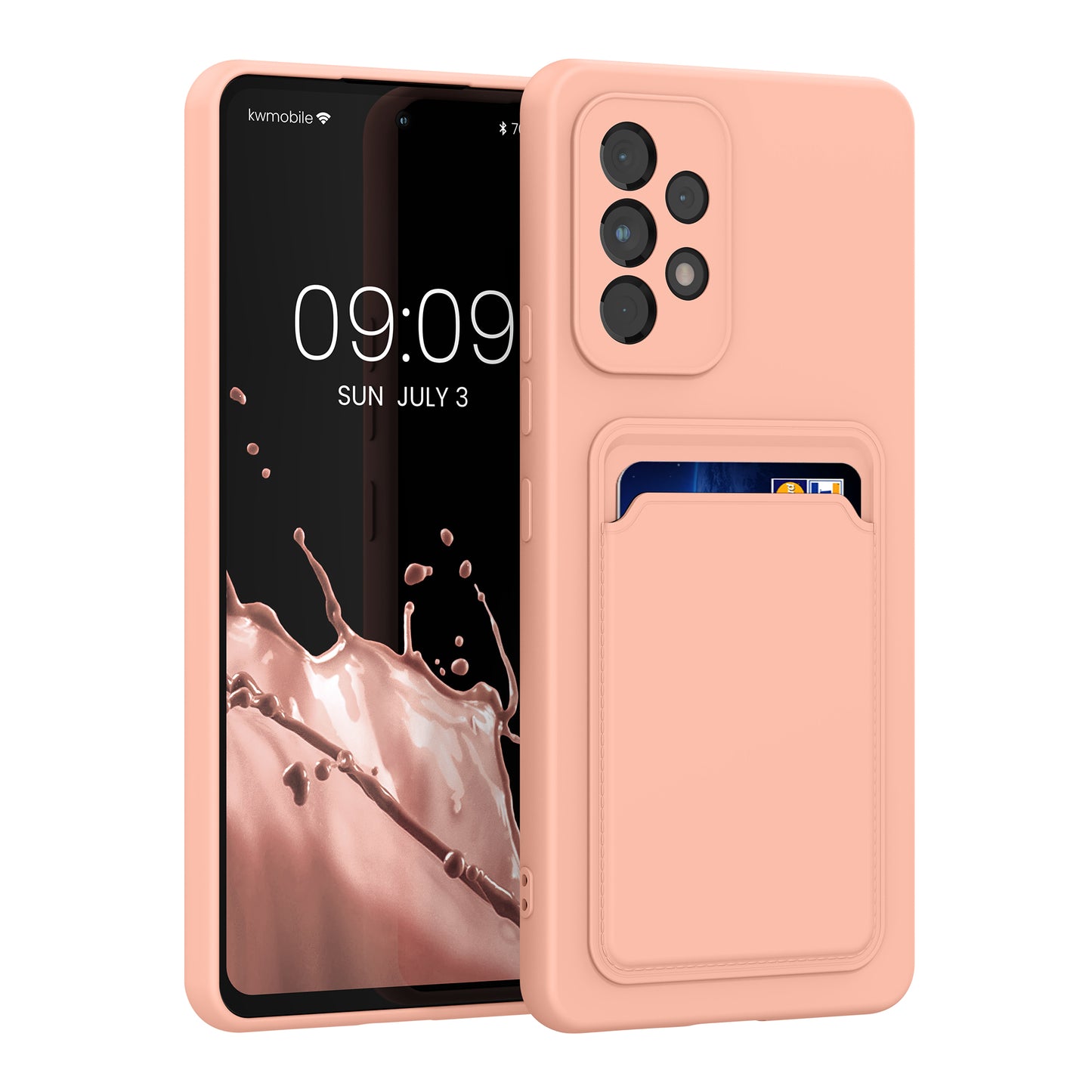 kwmobile Phone Case Compatible with Samsung Galaxy A53 5G Case - Phone Cover with Card Slot