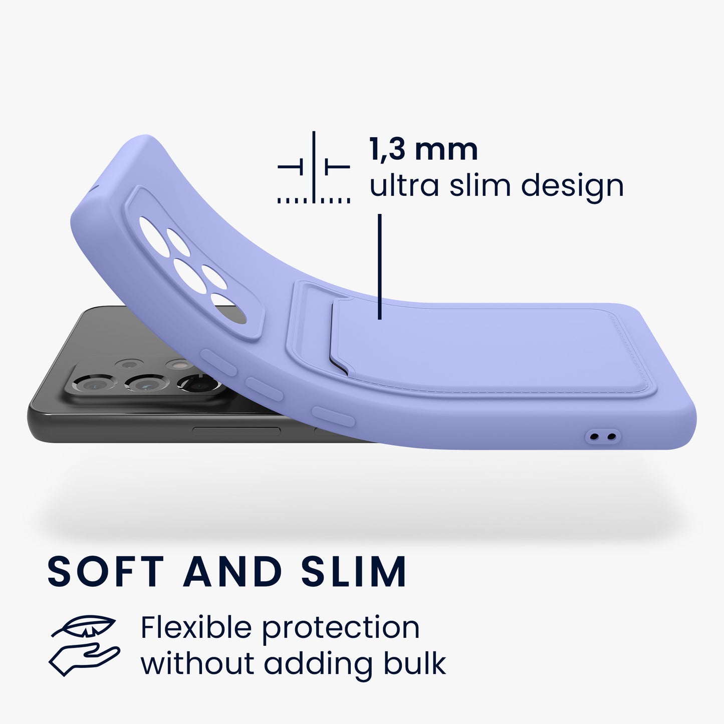 kwmobile Phone Case Compatible with Samsung Galaxy A53 5G Case - Phone Cover with Card Slot