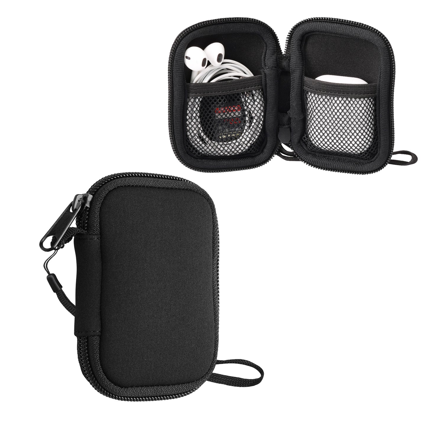 kwmobile In-Ear Headphone Case compatible with in-ear Headphones - Cover Case - 6 x 9 cm Inner Dimensions - Pouch