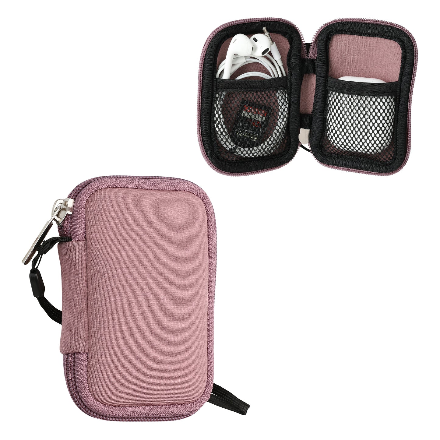 kwmobile In-Ear Headphone Case compatible with in-ear Headphones - Cover Case - 6 x 9 cm Inner Dimensions - Pouch