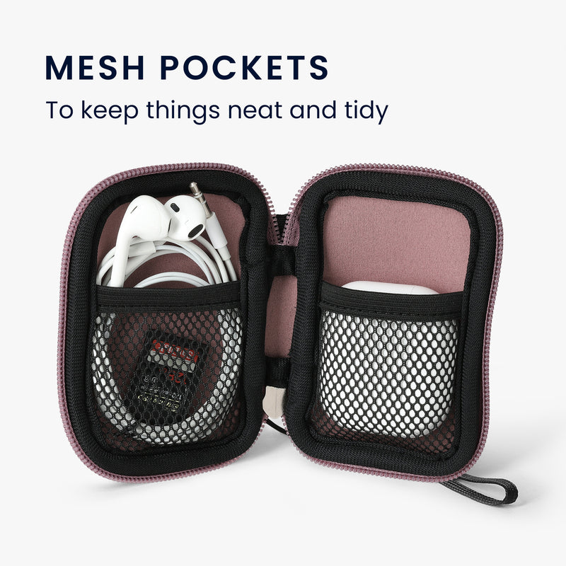 kwmobile In-Ear Headphone Case compatible with in-ear Headphones - Cover Case - 6 x 9 cm Inner Dimensions - Pouch