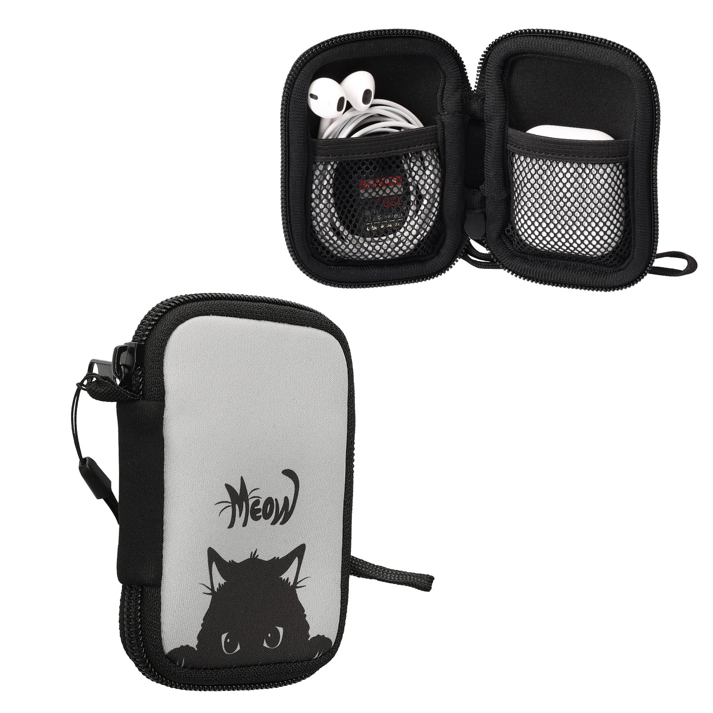 kwmobile In-Ear Headphone Case compatible with in-ear Headphones - Cover Case - 6 x 9 cm Inner Dimensions - Pouch