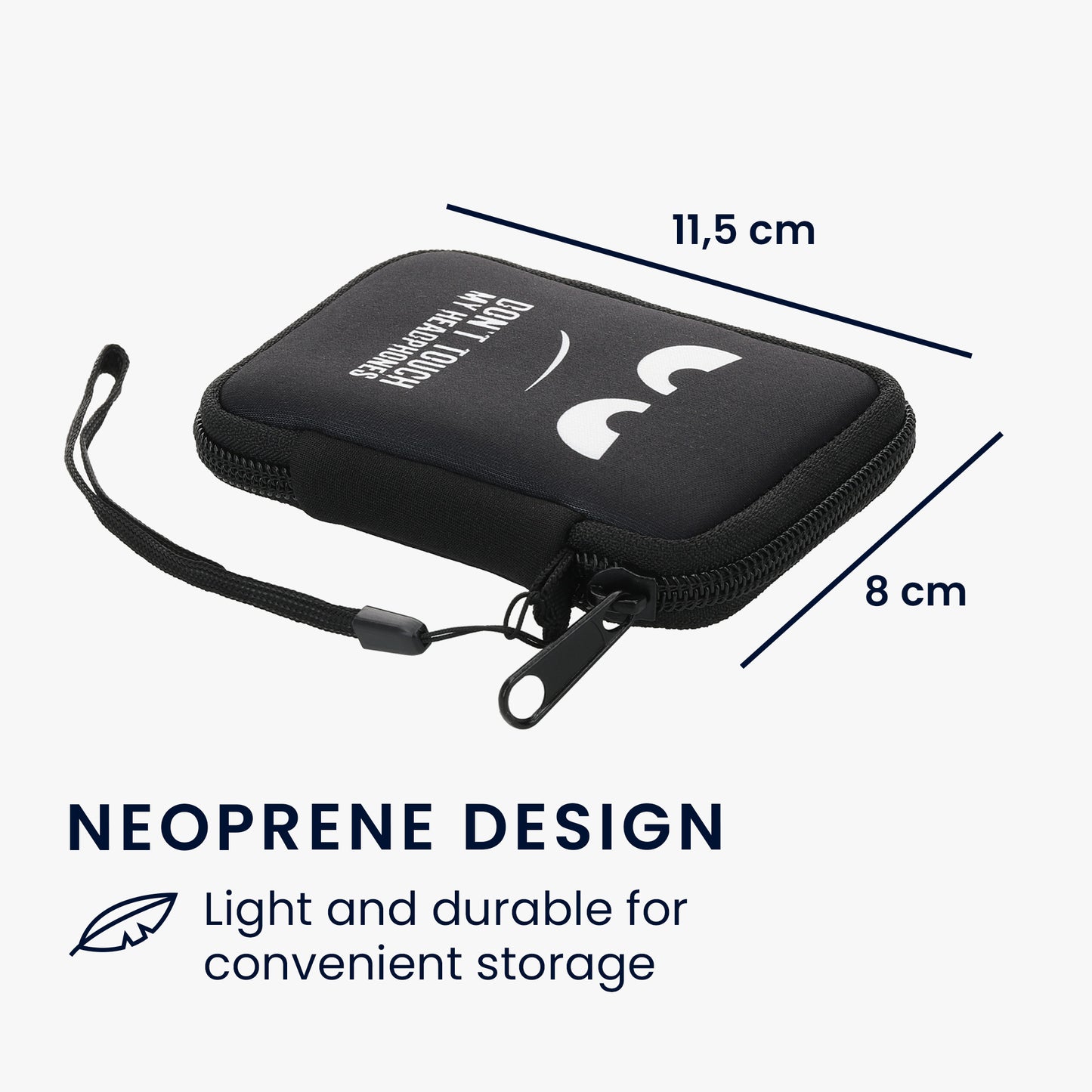 kwmobile In-Ear Headphone Case compatible with in-ear Headphones - Cover Case - 6 x 9 cm Inner Dimensions - Pouch