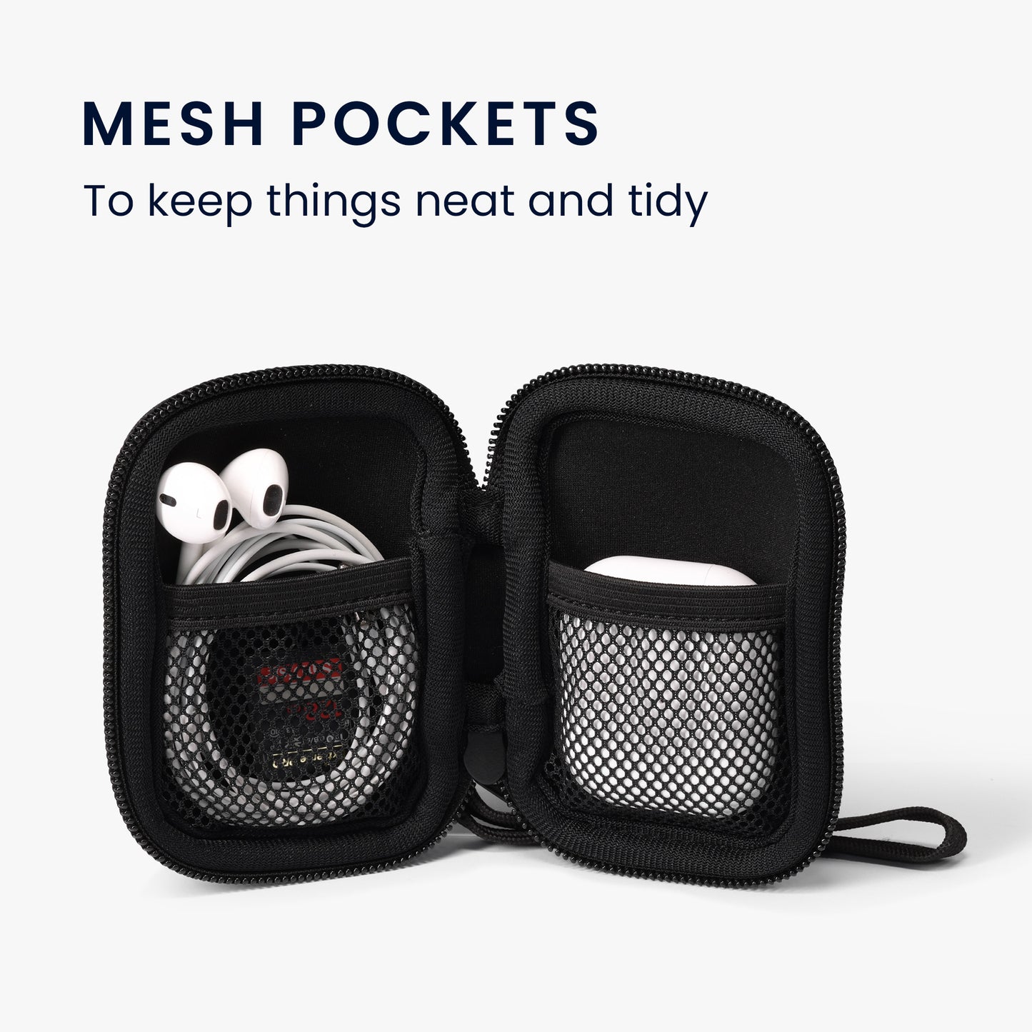 kwmobile In-Ear Headphone Case compatible with in-ear Headphones - Cover Case - 6 x 9 cm Inner Dimensions - Pouch
