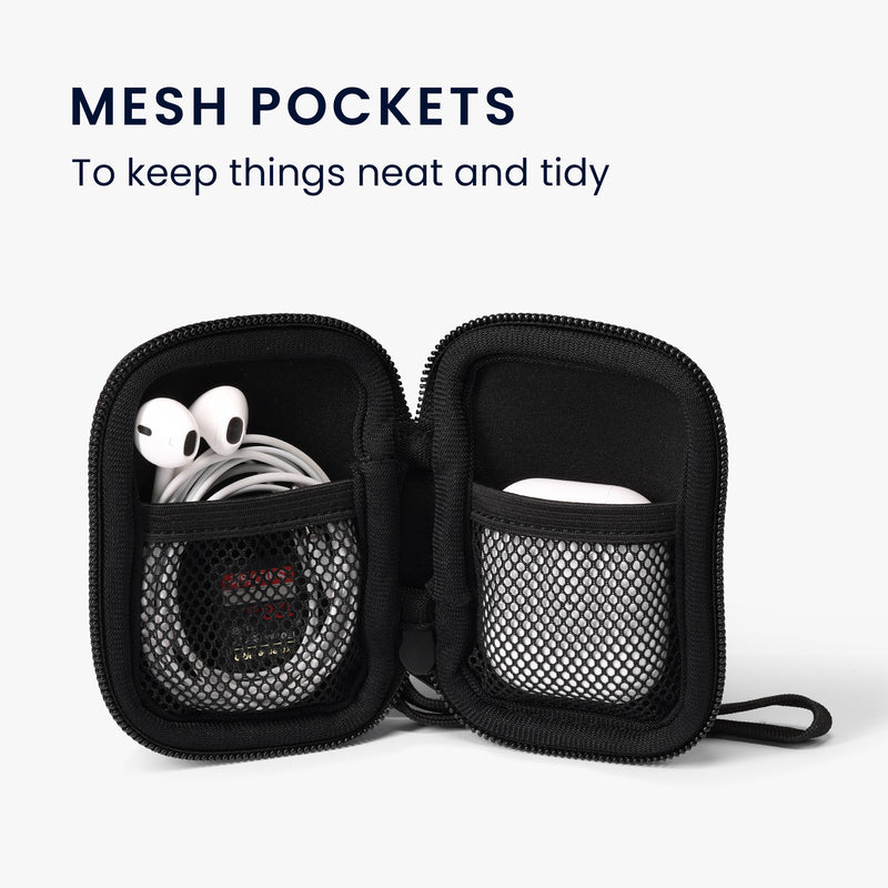 kwmobile In-Ear Headphone Case compatible with in-ear Headphones - Cover Case - 6 x 9 cm Inner Dimensions - Pouch