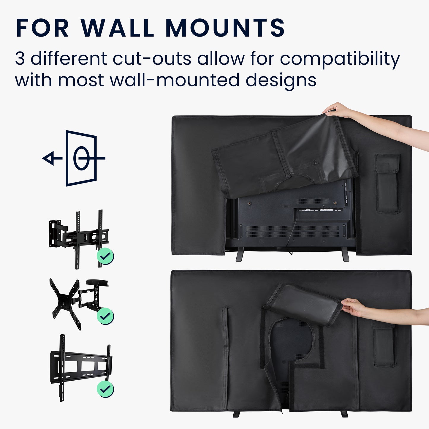 kwmobile 32" TV Outdoor TV Cover Television Screen Protector Weatherproof
