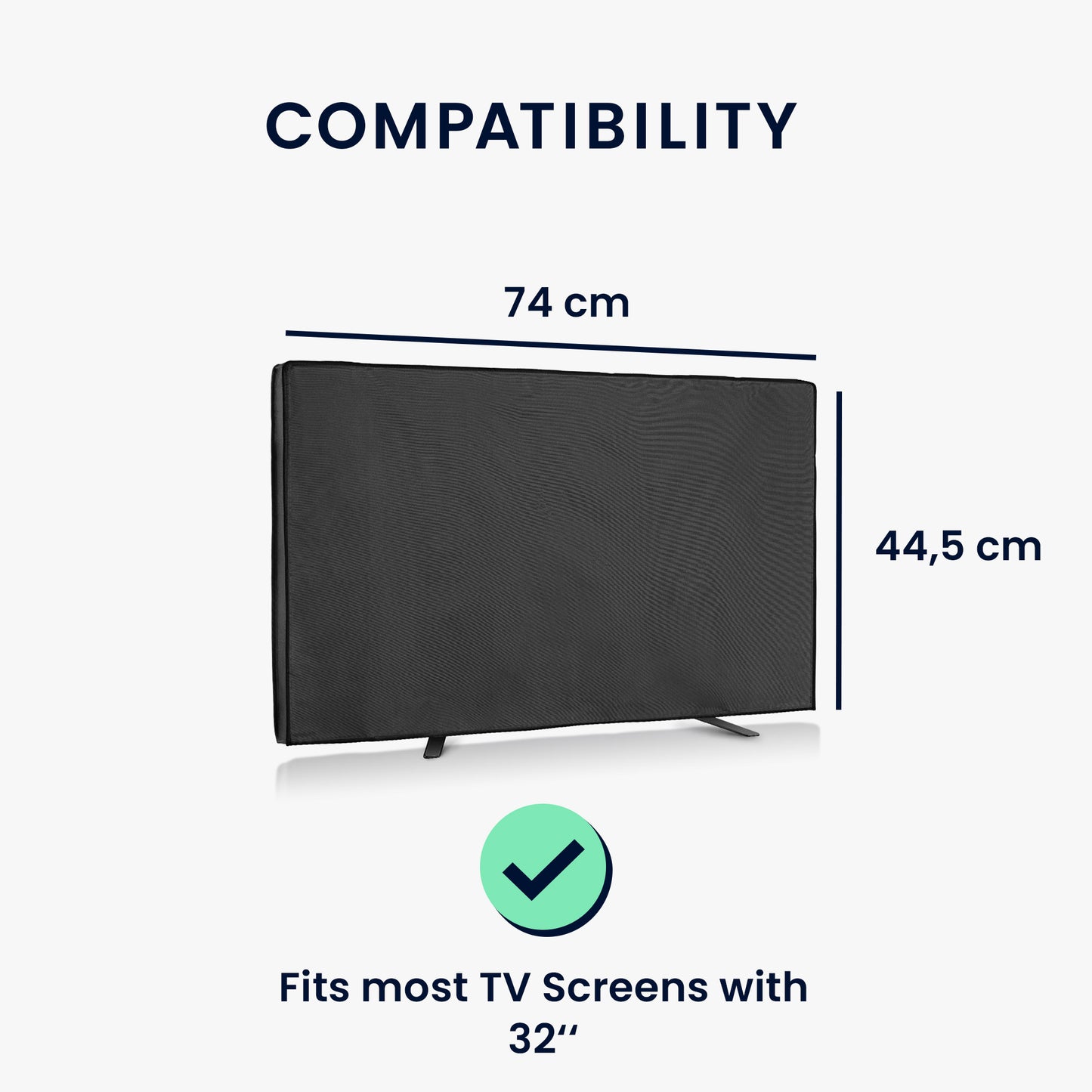 kwmobile 32" TV Outdoor TV Cover Television Screen Protector Weatherproof